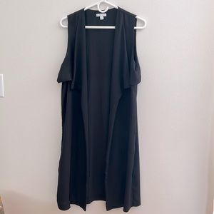 New York & Company Black Duster Vest S/M